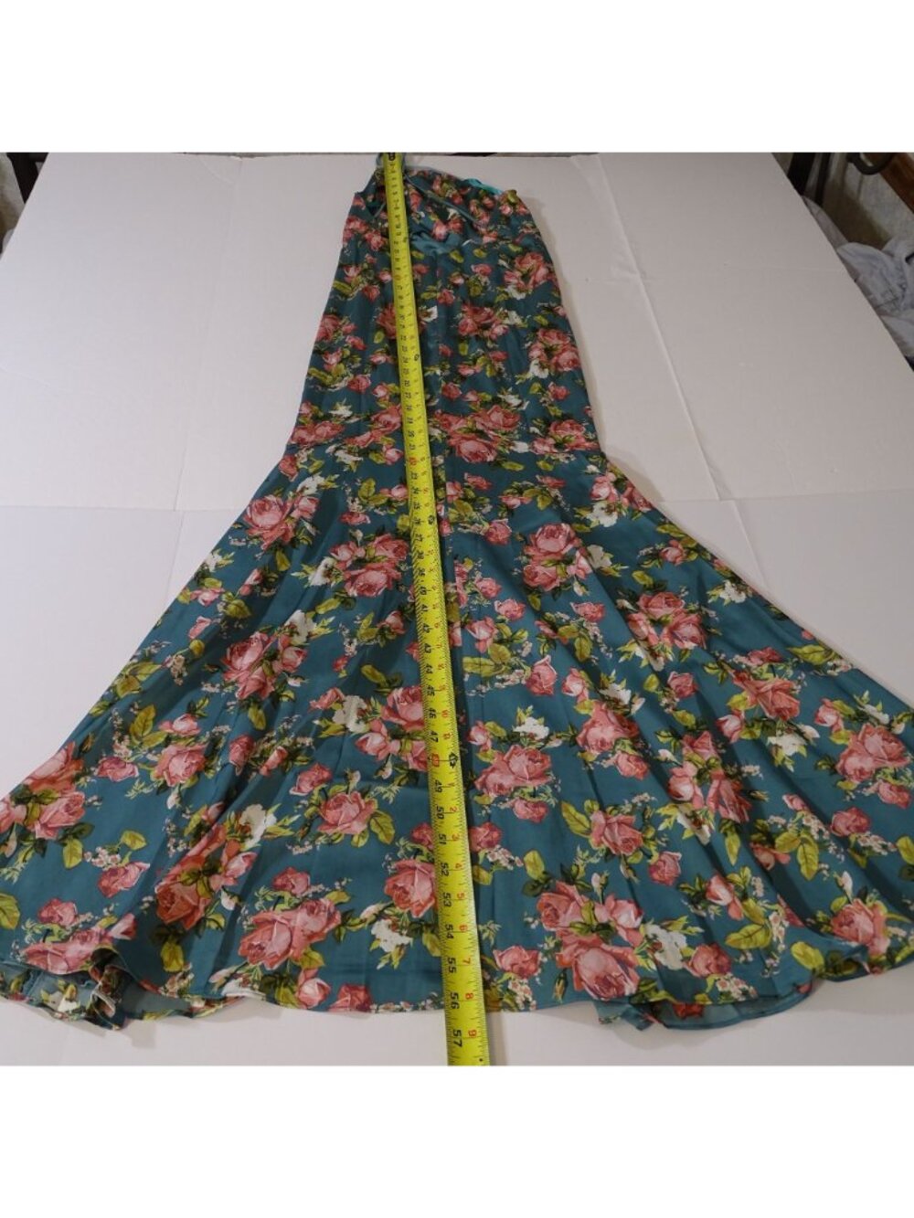 HELLO MOLLY Style Statement Era One Shoulder Satin Maxi Dress Green Size S 4 NEW - Picture 16 of 16